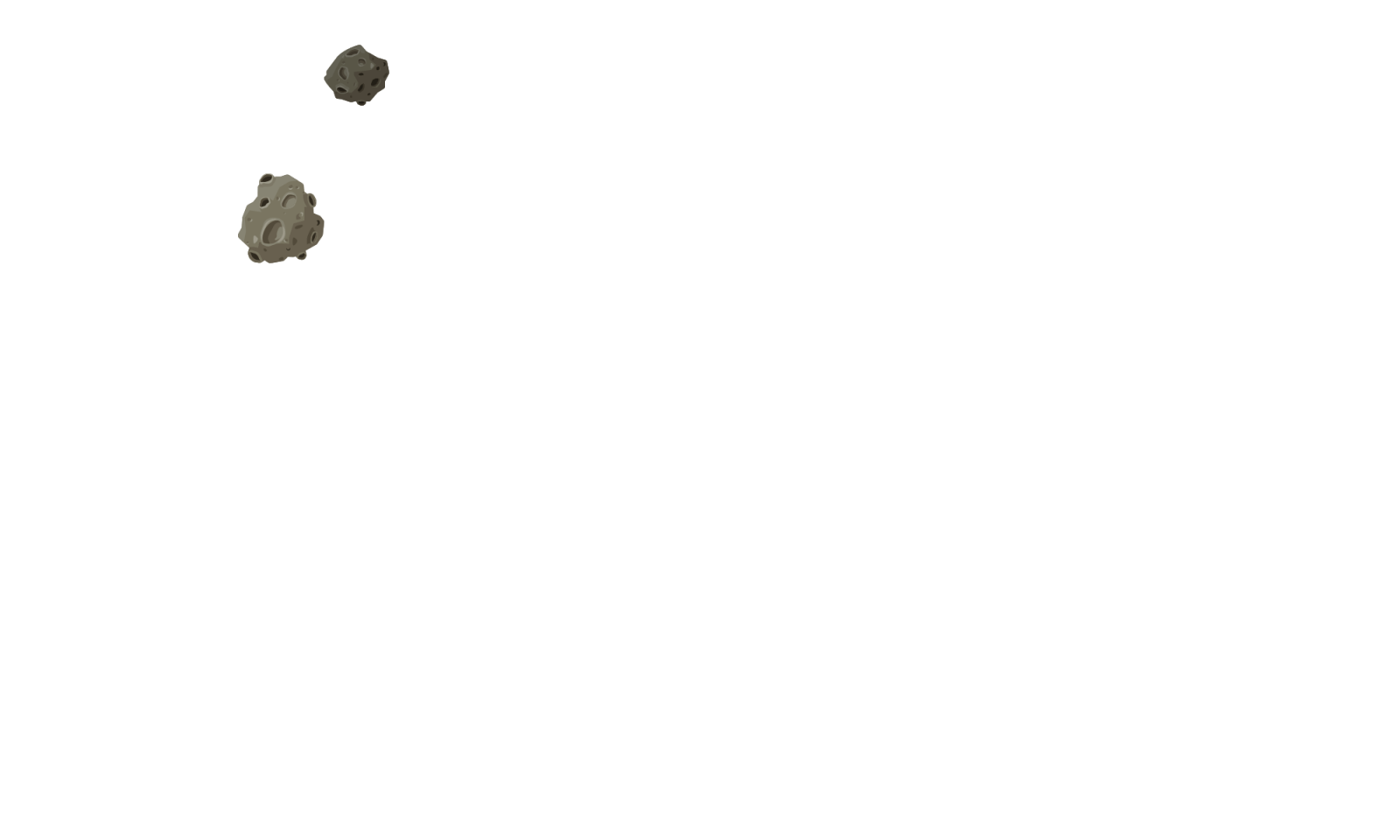 Decorative background asteroids for the slider on Kids' Club Spanish School website